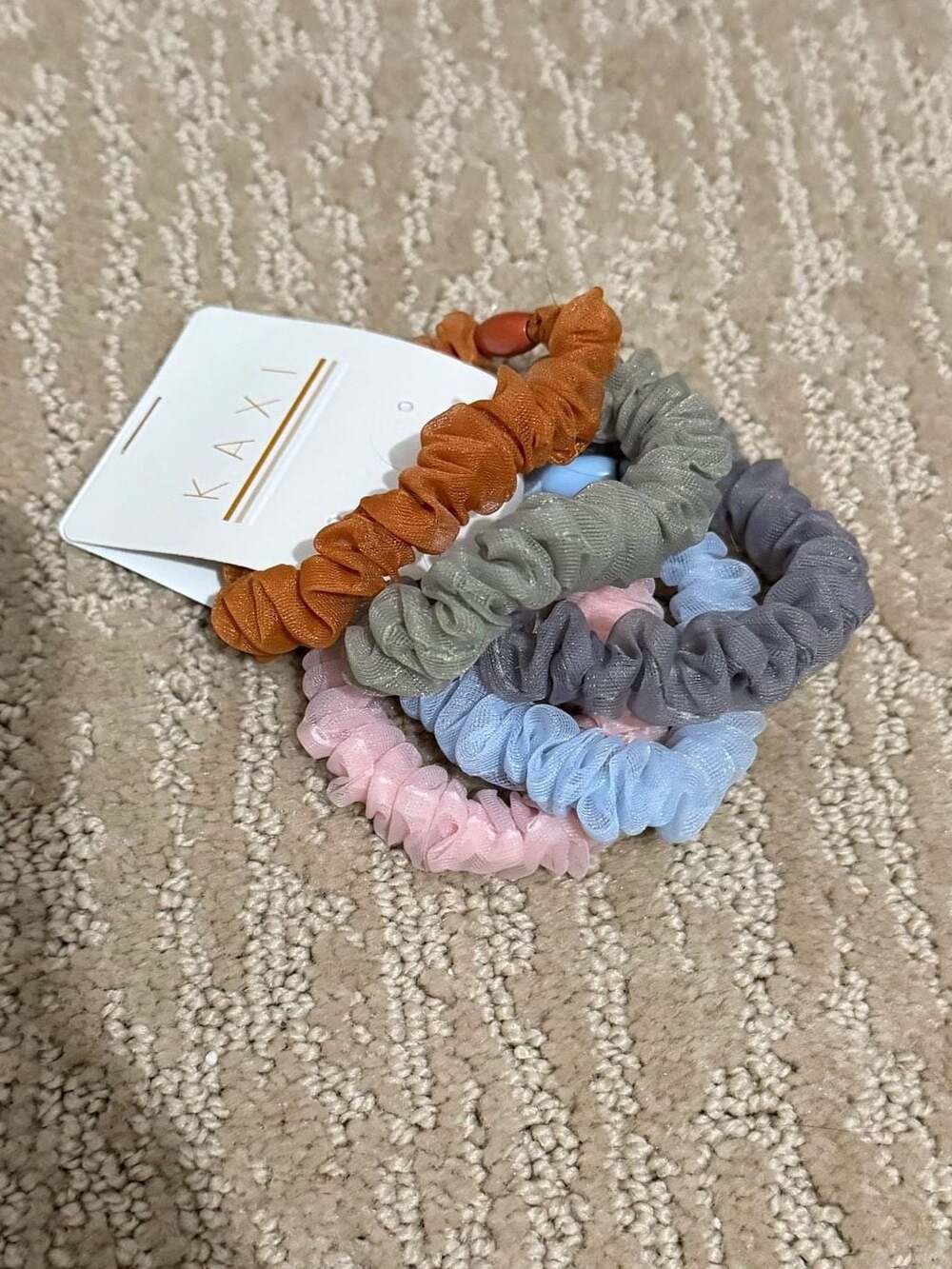 Kaxi Multi-Color Mesh Scrunchie Set